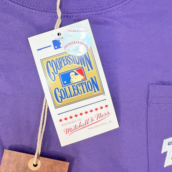 Mitchell & Ness Tampa Bay Rays MLB Pocket Tee Purple XL NWT‎ - Picture 4 of 10